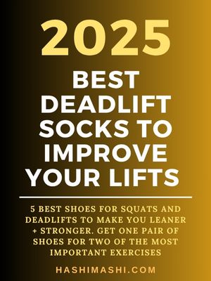 2025 featured image showing “Best Deadlift Socks to Improve Your Lifts” with golden gradient background and white bold text